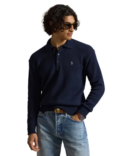 Polo Ralph Lauren Polo Ralph Lauren Relaxed Fit trui met polokraag donkerblauw