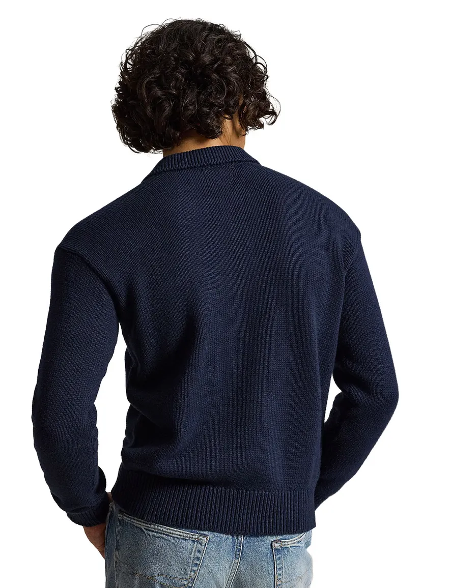 Polo Ralph Lauren Relaxed Fit trui met polokraag donkerblauw