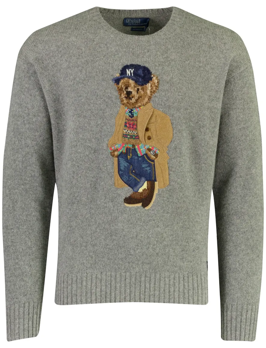 Polo Ralph Lauren Relaxed Fit trui ronde hals grijs