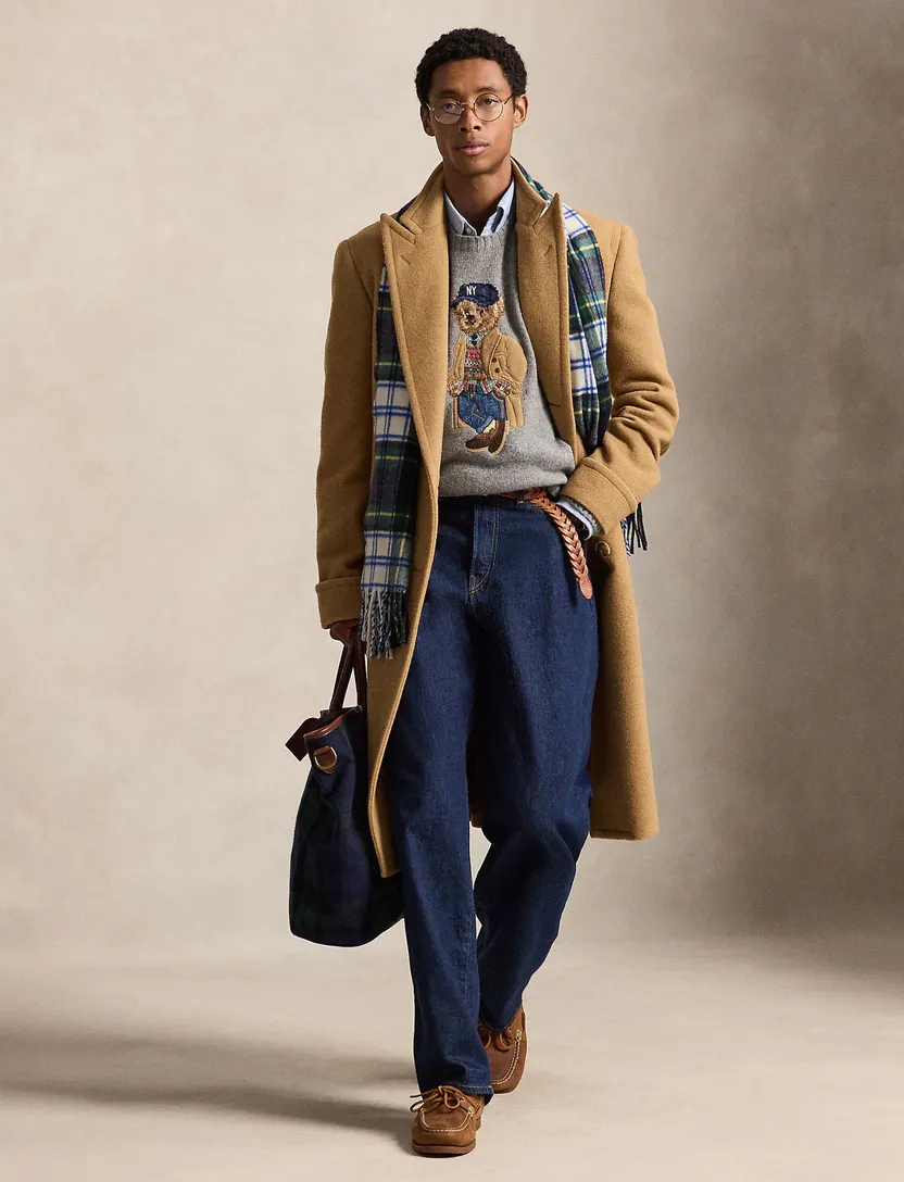 Trui Polo Ralph Lauren Relaxed Fit grijs ronde hals