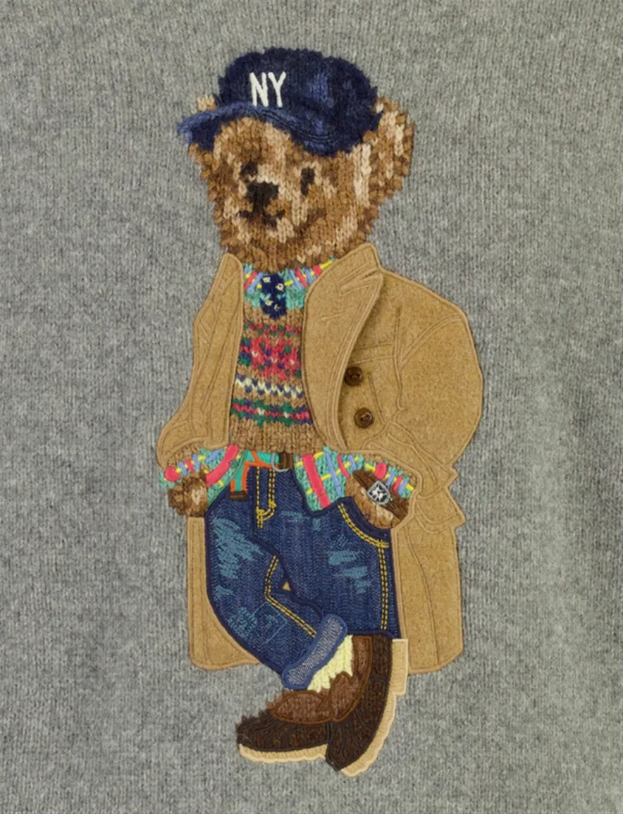 Polo Ralph Lauren Relaxed Fit trui ronde hals grijs
