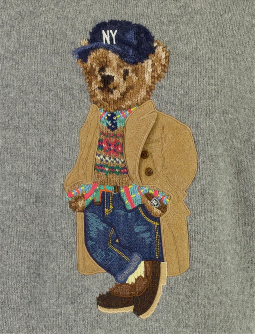 Polo Ralph Lauren Relaxed Fit trui ronde hals grijs