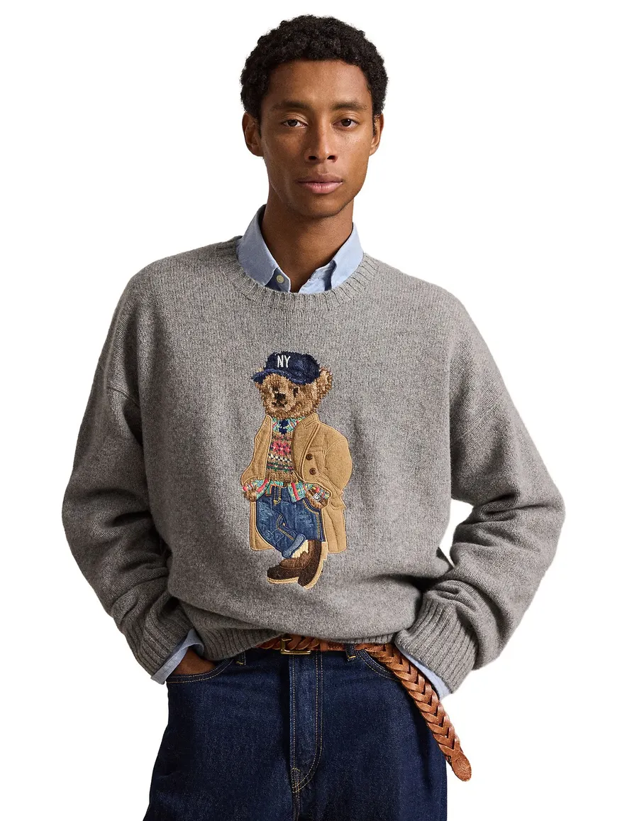 Polo Ralph Lauren Relaxed Fit trui ronde hals grijs