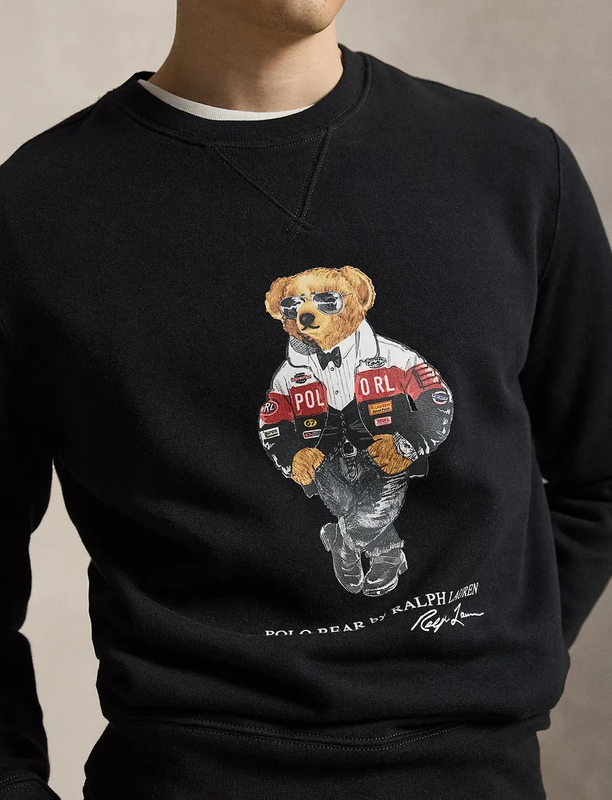 Polo Ralph Lauren Bear trui ronde hals zwart