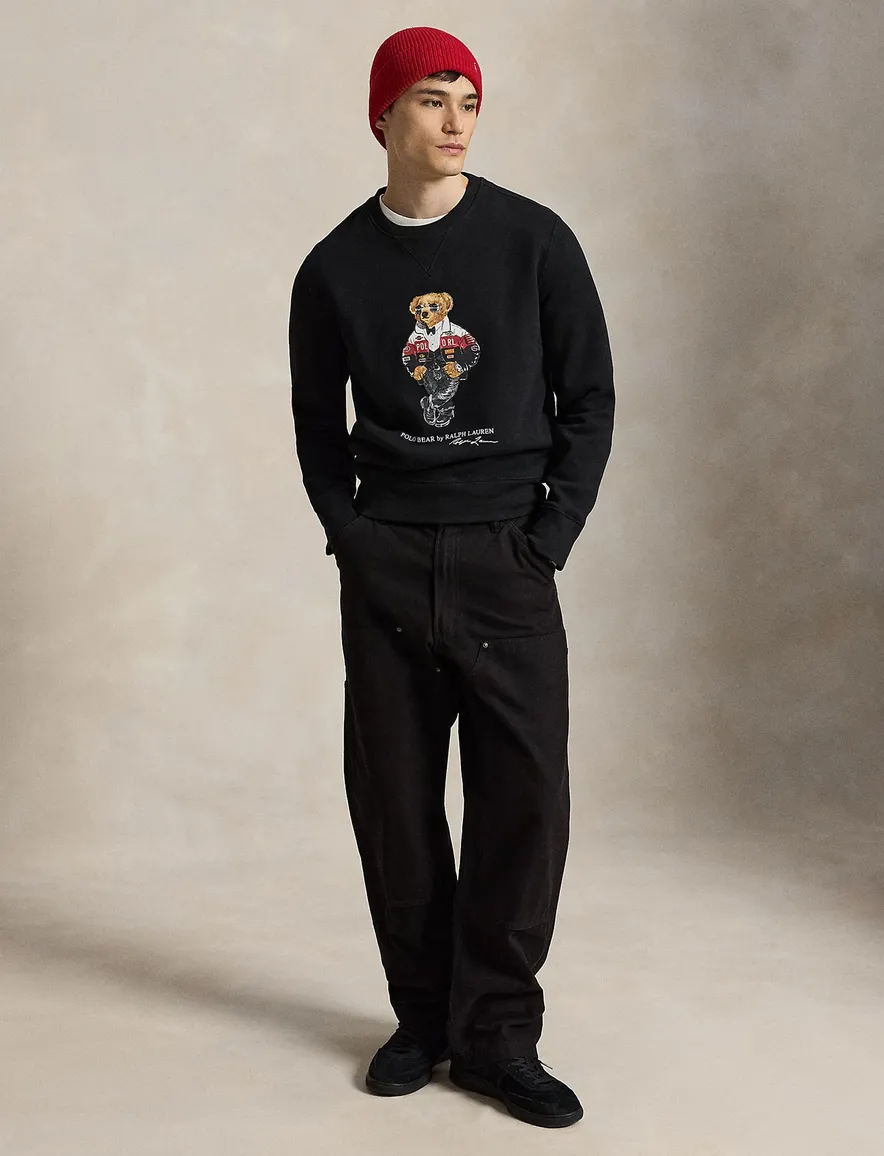 Polo Ralph Lauren Bear trui ronde hals zwart