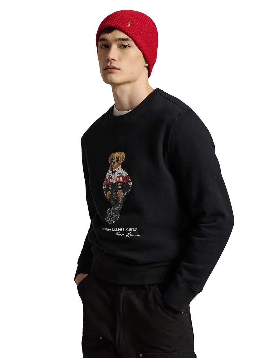 Polo Ralph Lauren Bear trui ronde hals zwart