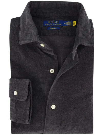 Polo Ralph Lauren Polo Ralph Lauren Custom Fit overhemd antraciet