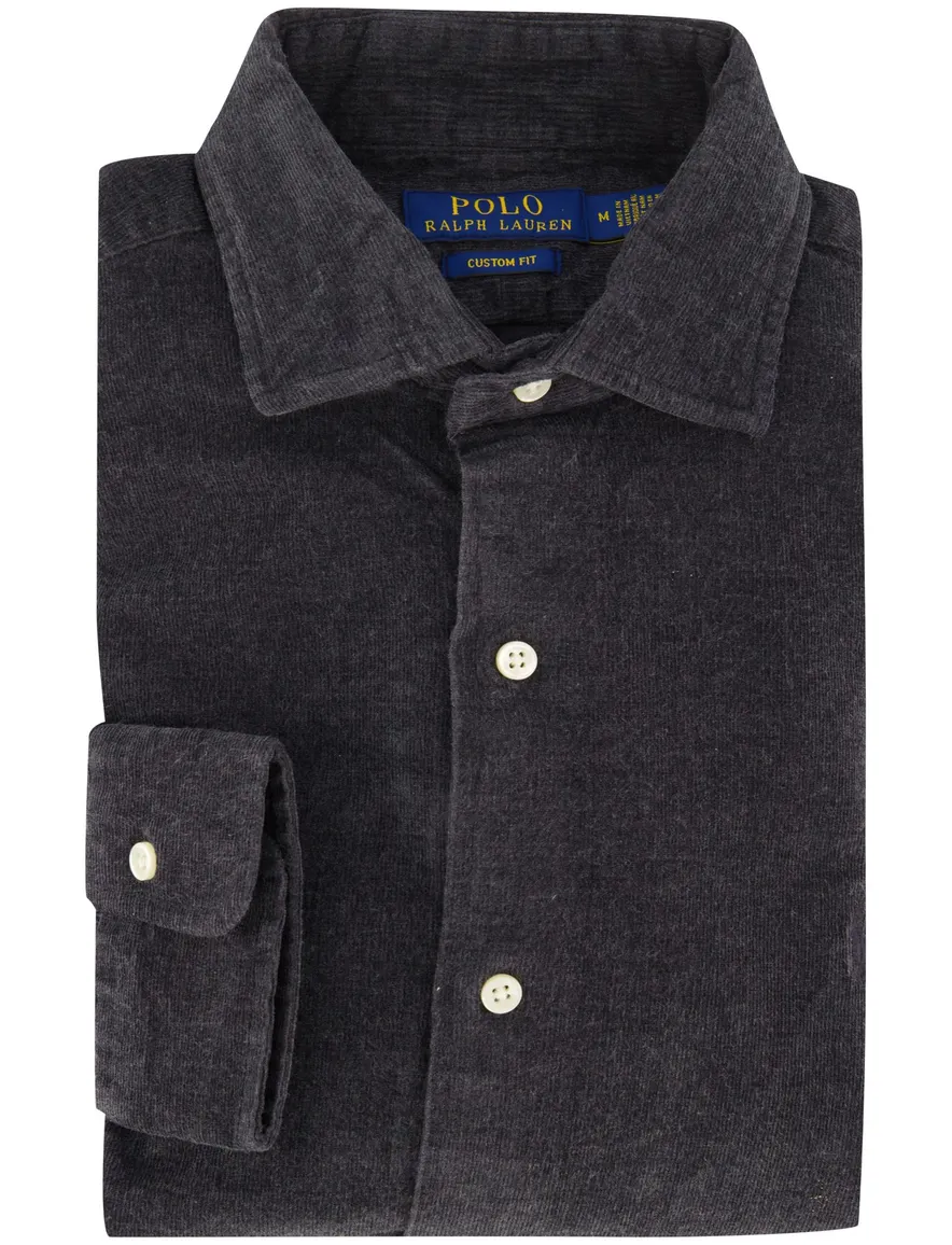 Polo Ralph Lauren Custom Fit overhemd antraciet