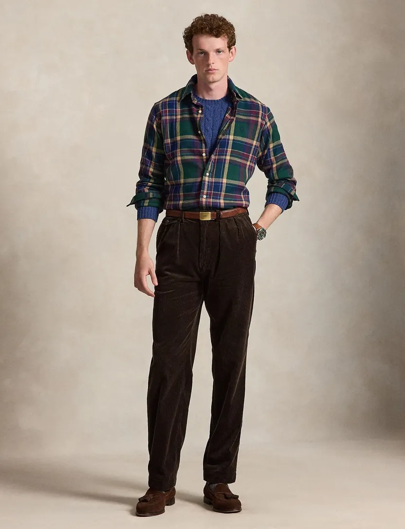 Overhemden Polo Ralph Lauren Custom Fit bordeaux