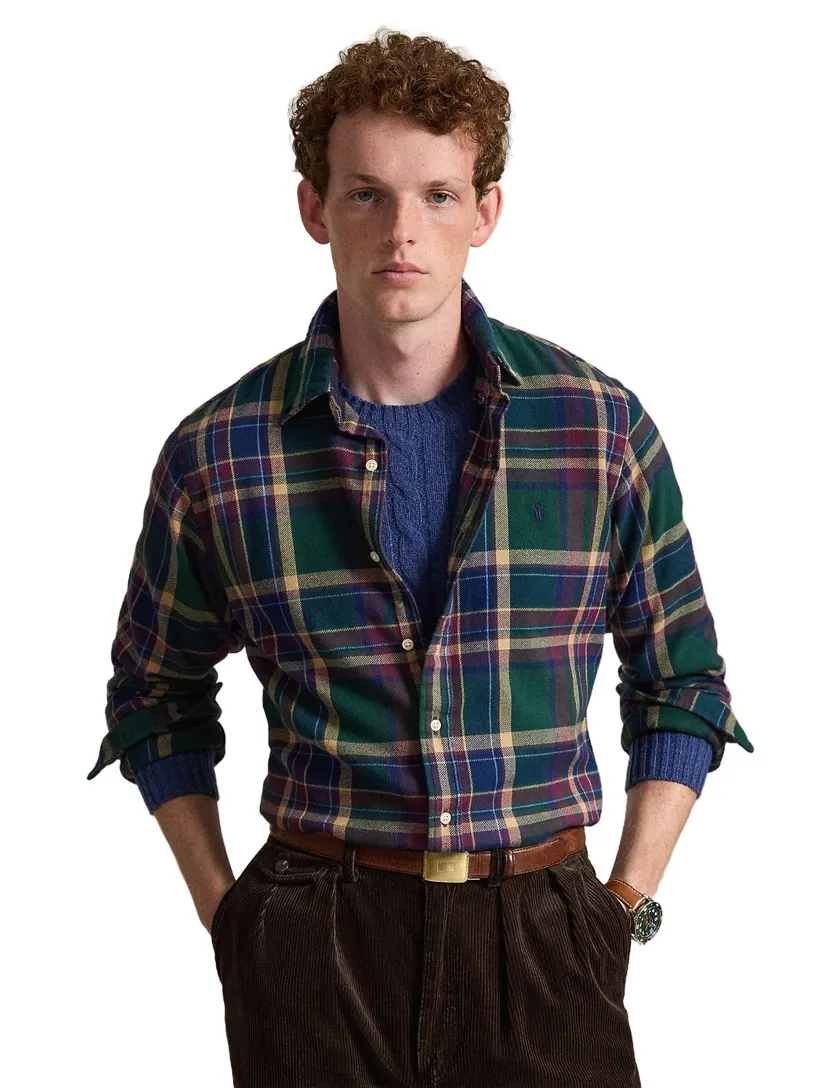 Overhemden Polo Ralph Lauren Custom Fit bordeaux