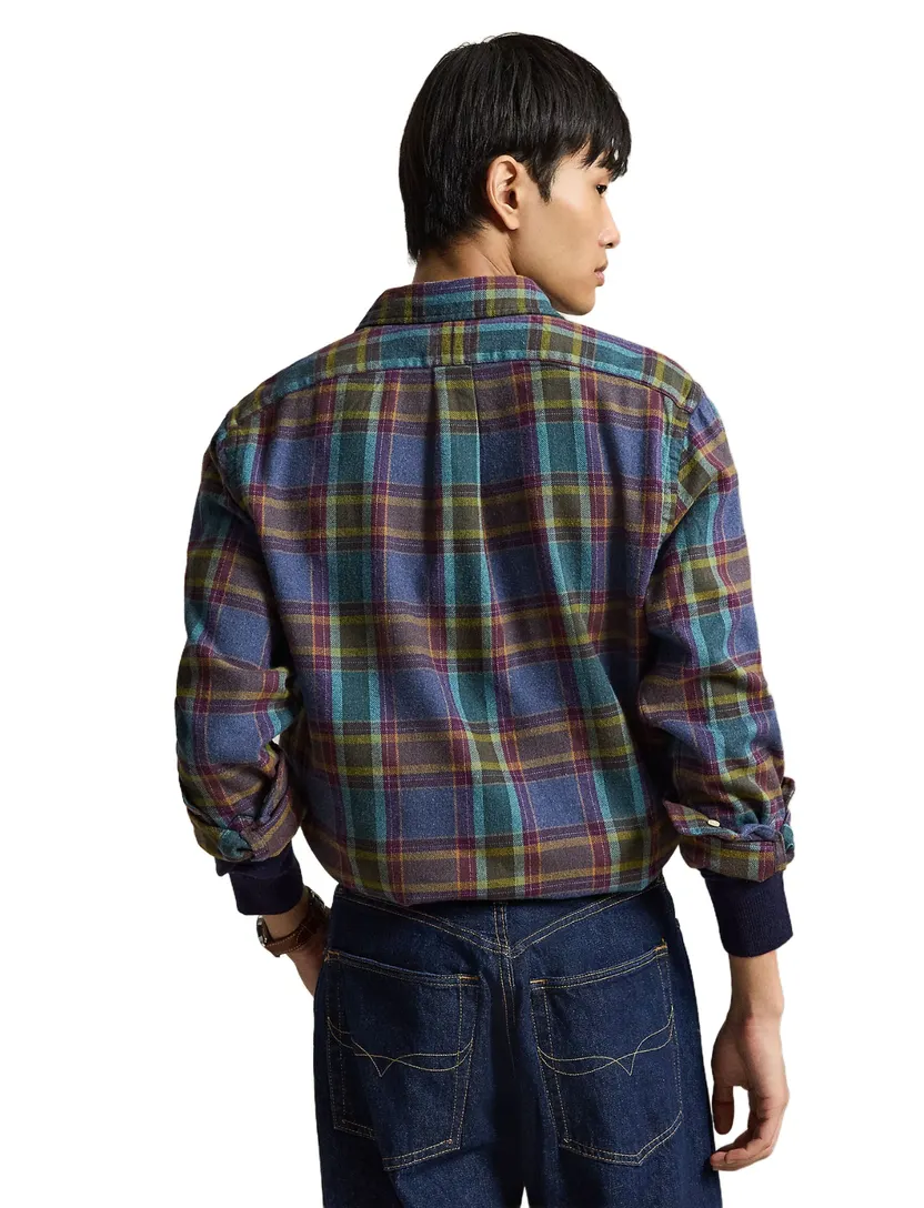 Polo Ralph Lauren Overhemd Aubergine Custom Fit