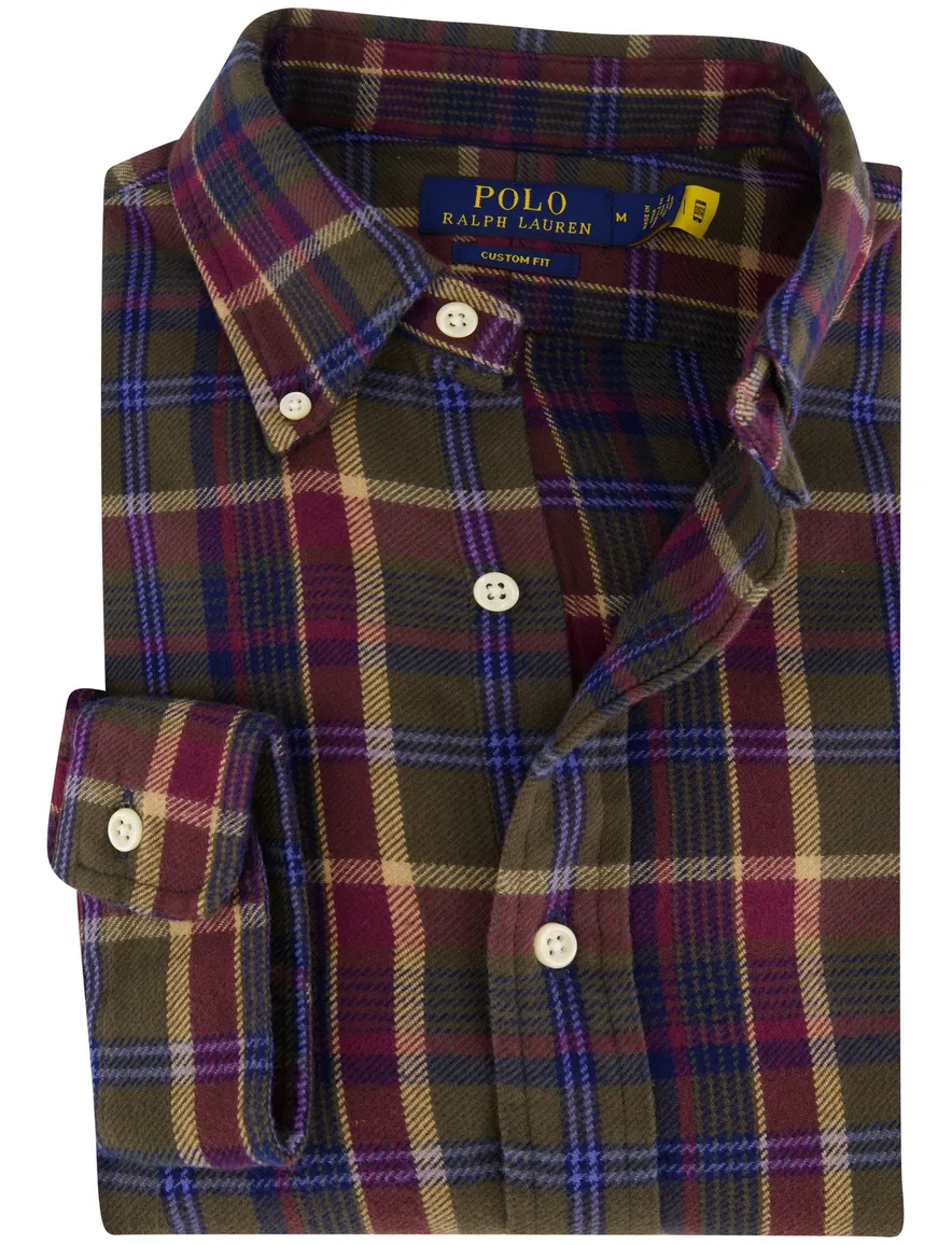 Overhemd Polo Ralph Lauren groen olijfgroen