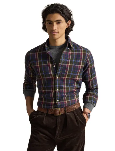 Polo Ralph Lauren Polo Ralph Lauren flanel overhemd olijfgroen geruit