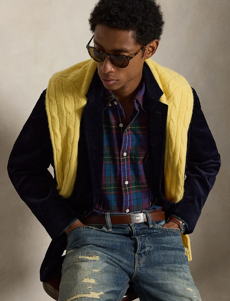 Blauw overhemd Polo Ralph Lauren geruit