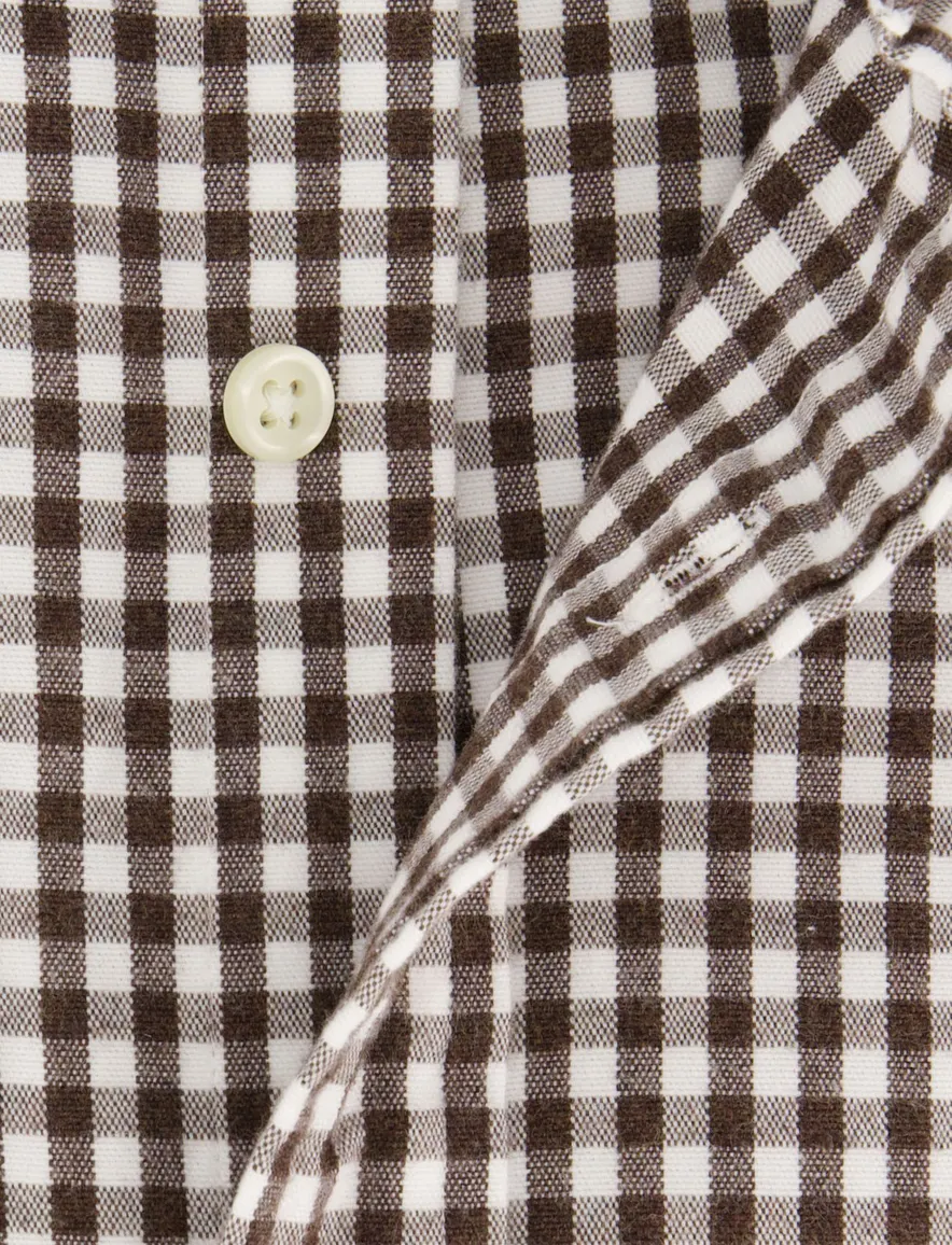 Polo Ralph Lauren Custom Fit overhemd bruin geruit