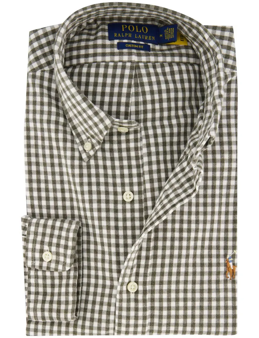 Overhemd Polo Ralph Lauren groen olijfgroen