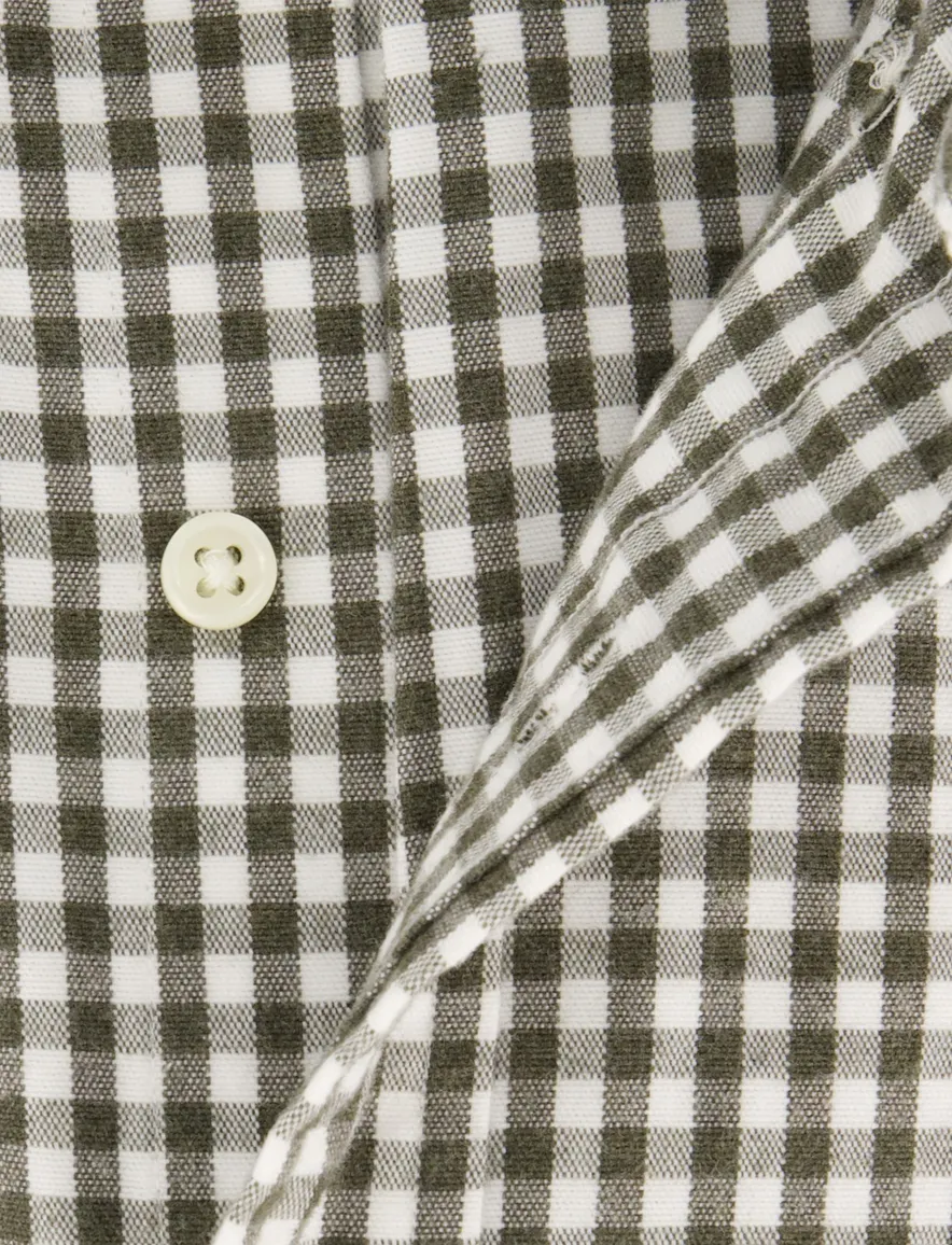 Polo Ralph Lauren Custom Fit overhemd olijfgroen geruit