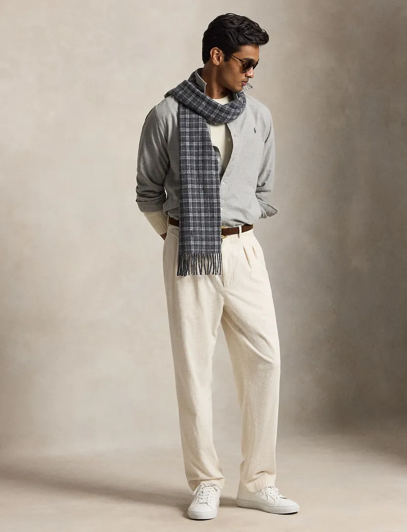 Overhemden Polo Ralph Lauren grijs Custom Fit