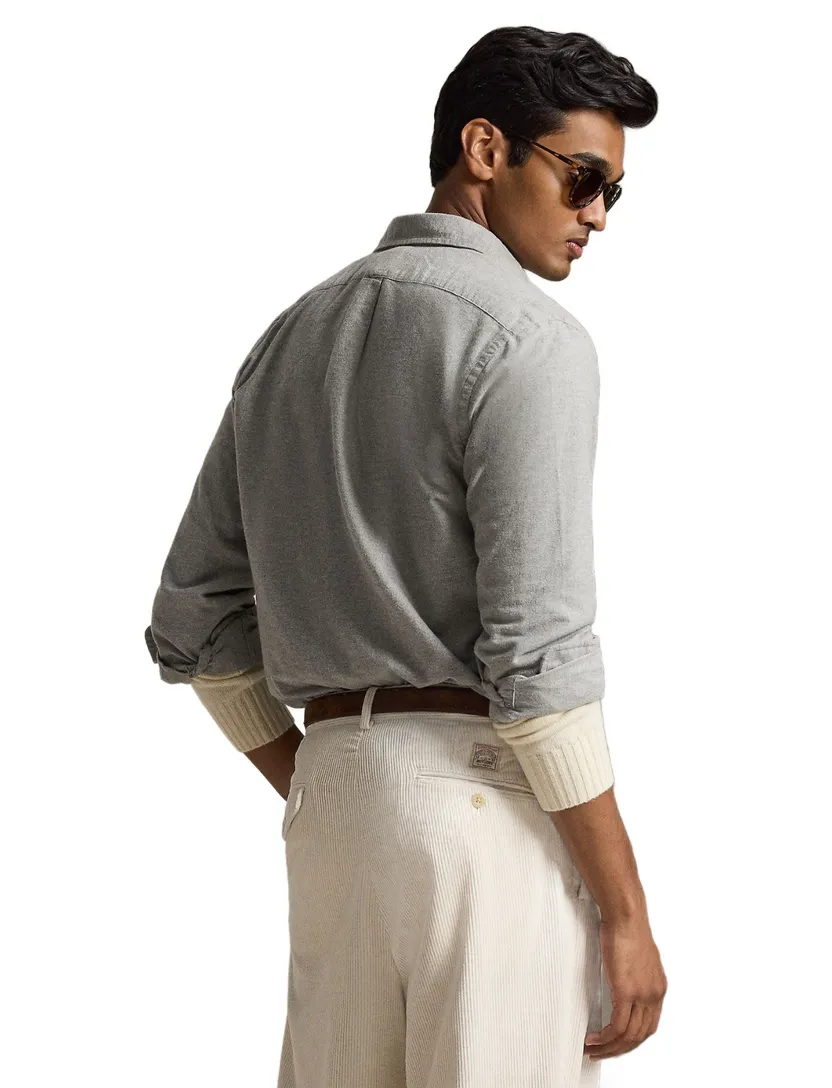 Overhemden Polo Ralph Lauren grijs Custom Fit