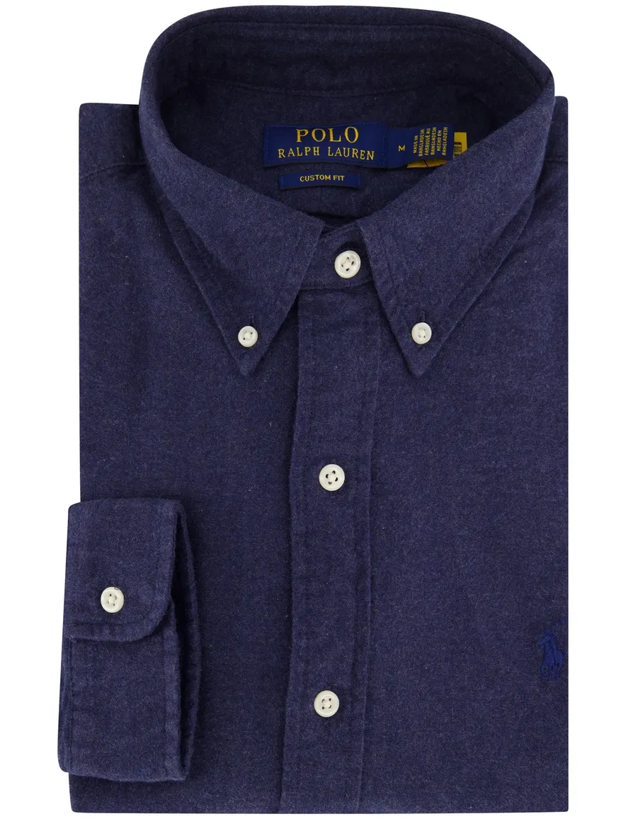 Overhemd Polo Ralph Lauren donkerbl grijs