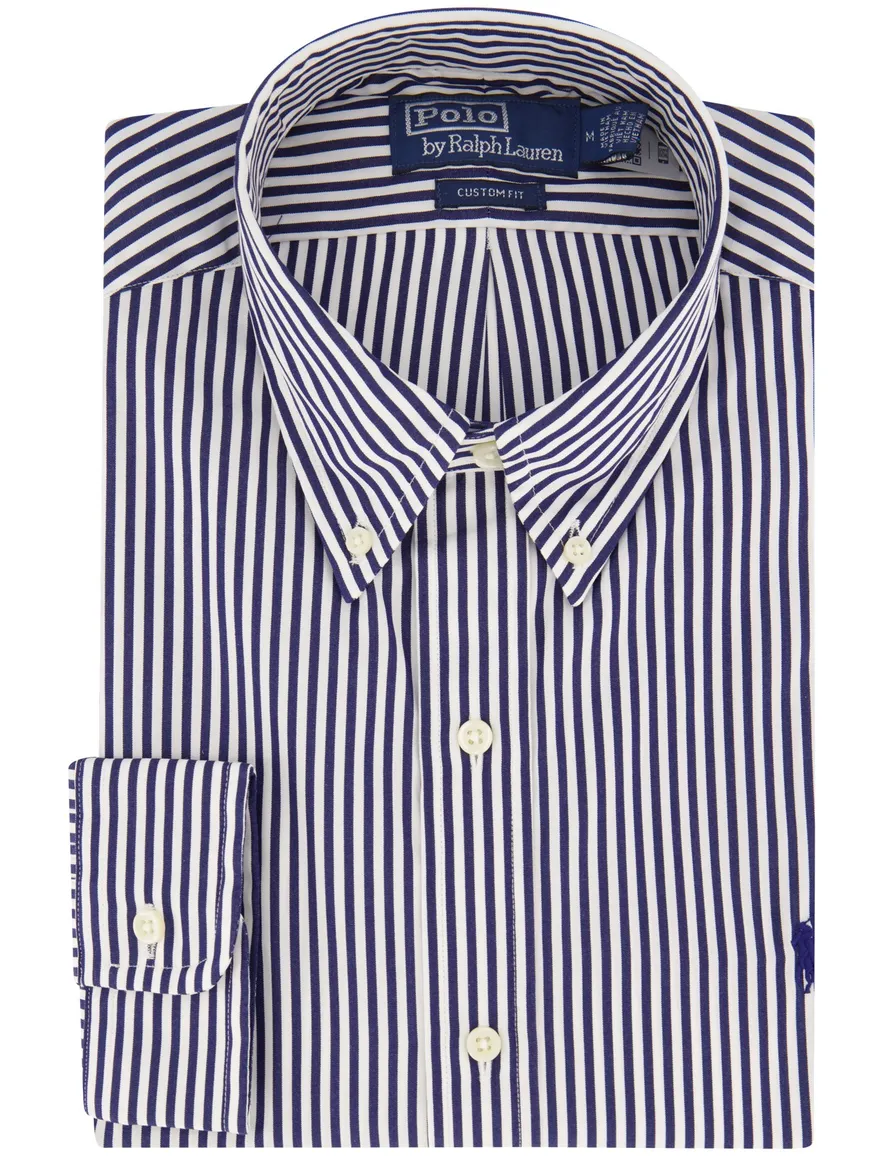 Polo Ralph Lauren gestreept overhemd donkerblauw