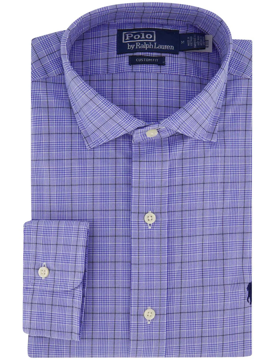 Polo Ralph Lauren Custom Fit overhemd blauw geruit