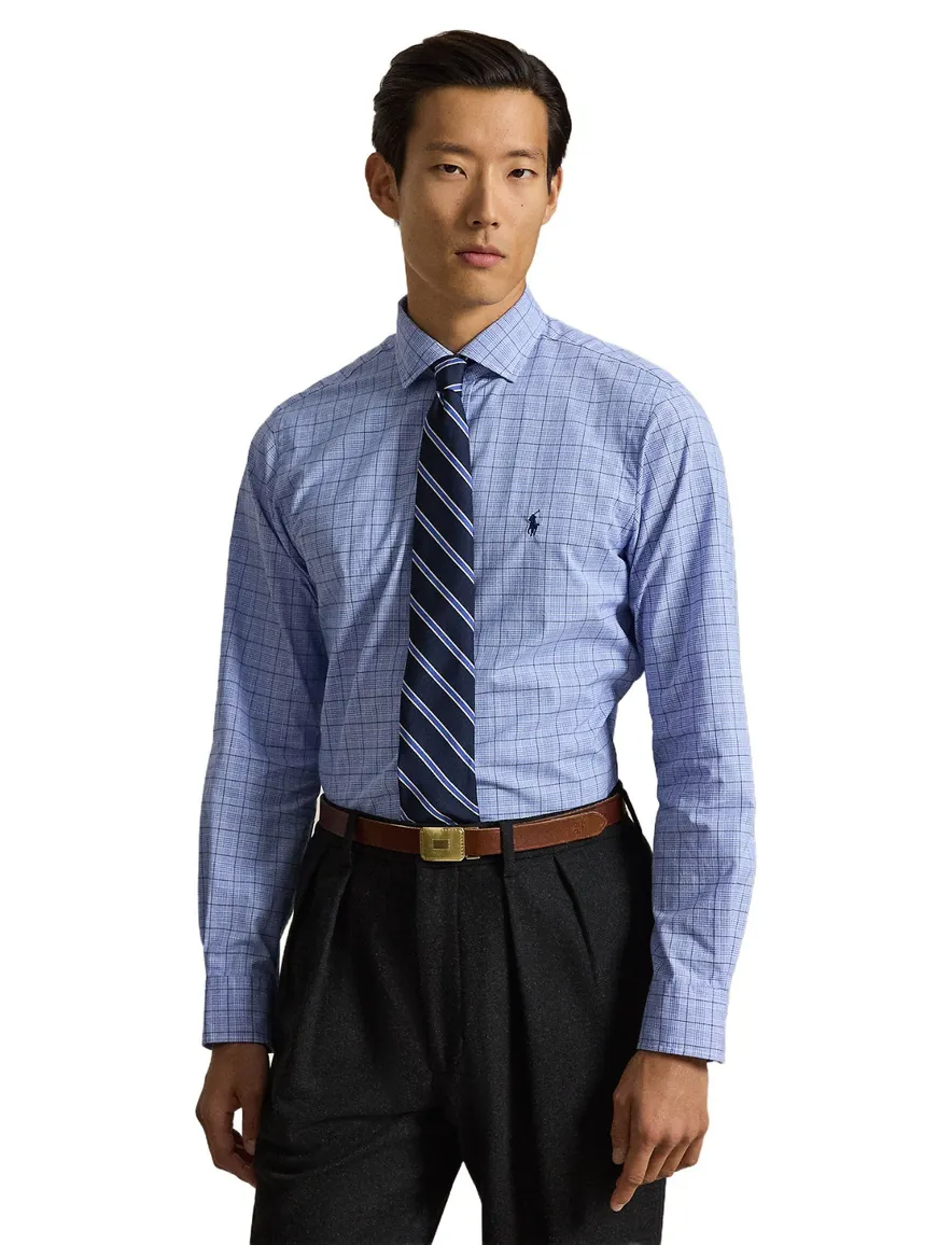 Polo Ralph Lauren Custom Fit overhemd blauw geruit