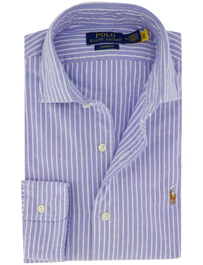 Polo Ralph Lauren Overhemden Polo Ralph Lauren Custom Fit Lichtblauw Gestreept