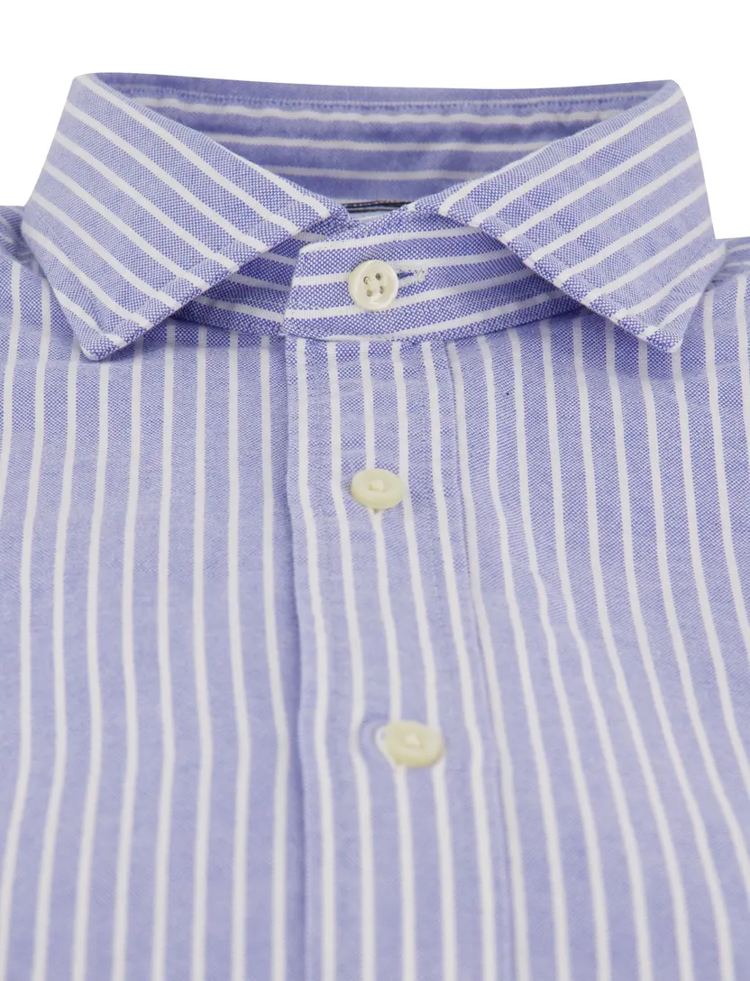 Overhemden Polo Ralph Lauren Custom Fit Lichtblauw Gestreept
