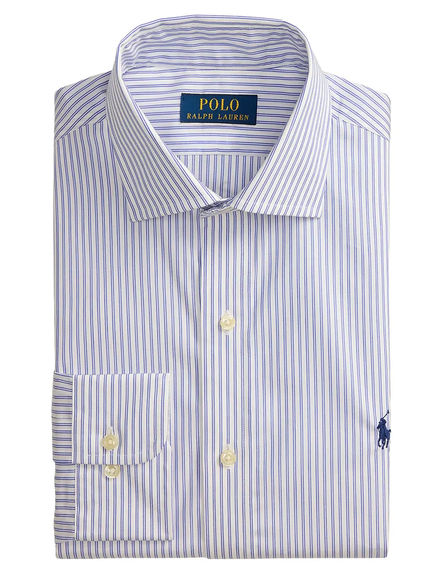 Polo Ralph Lauren Custom Fit overhemd lichtblauw gestreept