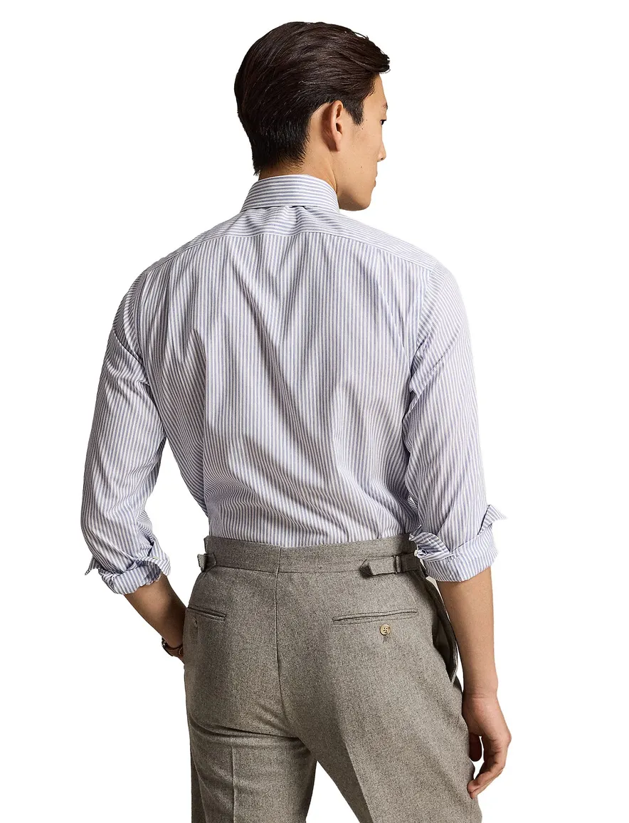 Polo Ralph Lauren Custom Fit overhemd lichtblauw gestreept