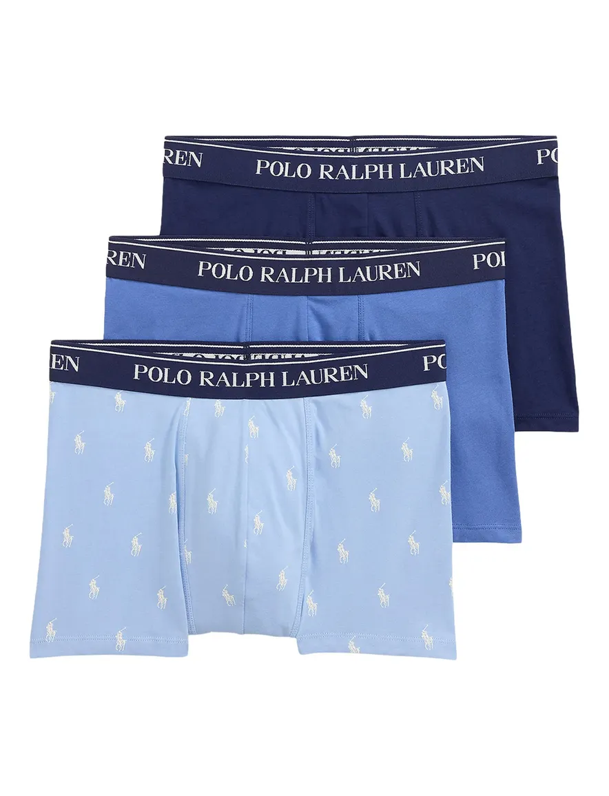 Polo Ralph Lauren ondergoed 3-pack lichtblauw geprint