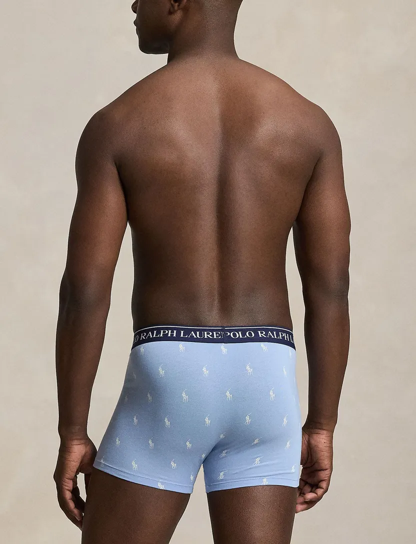 Ondergoed Polo Ralph Lauren lichtblauw geprint 3-pack