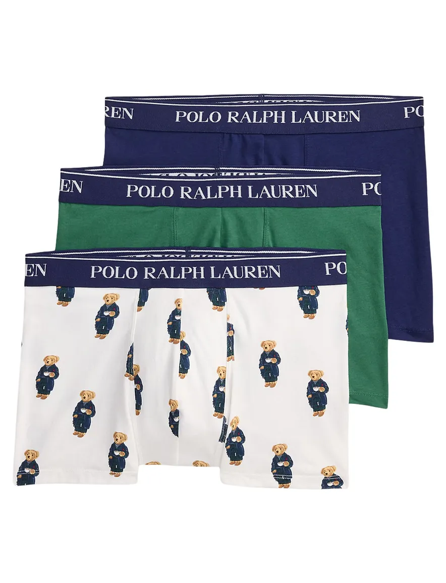 Polo Ralph Lauren Bear ondergoed wit geprint 3-pack