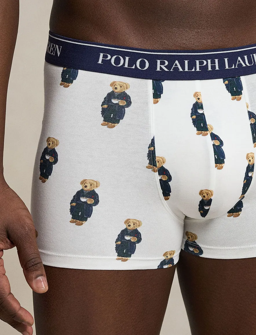 Polo Ralph Lauren Bear ondergoed wit geprint 3-pack