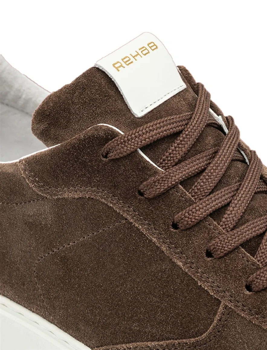 Rehab sneakers bruin leer