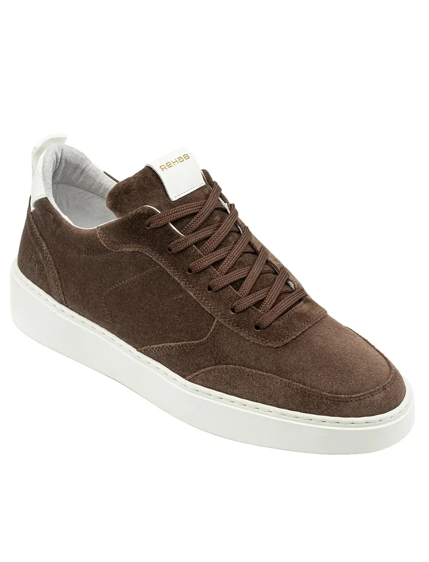 Rehab sneakers bruin leer