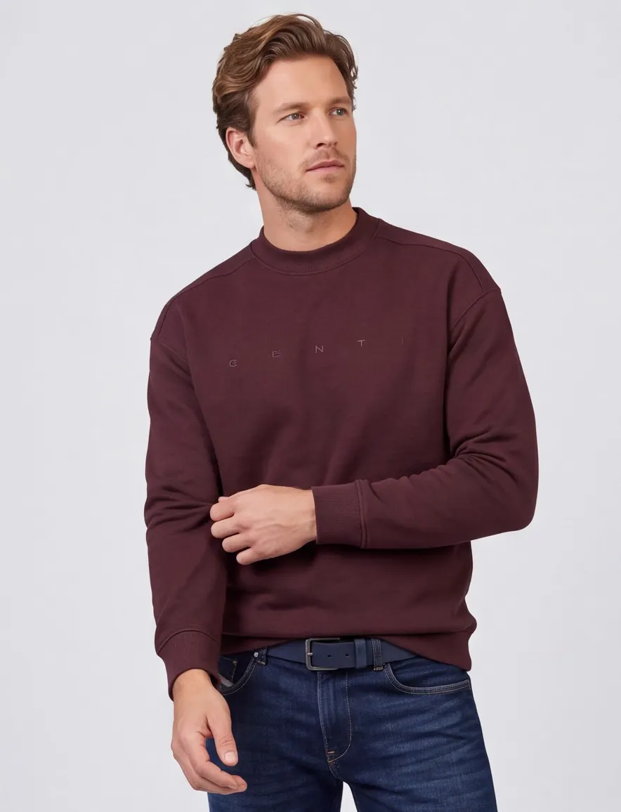 Trui Genti aubergine rood