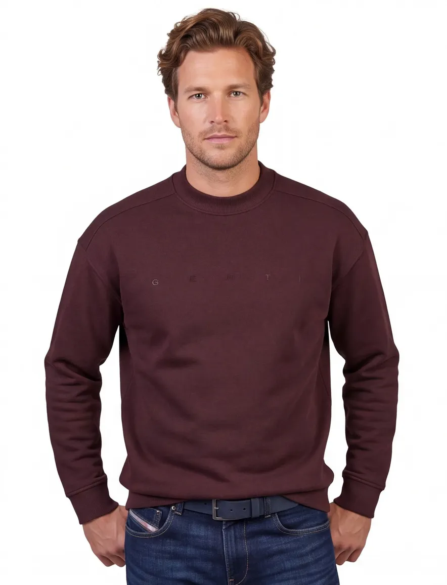 Trui Genti aubergine rood
