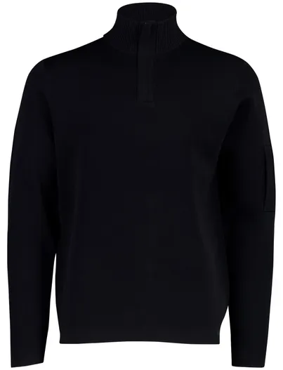 Genti Genti trui half zip turtleneck donkerblauw