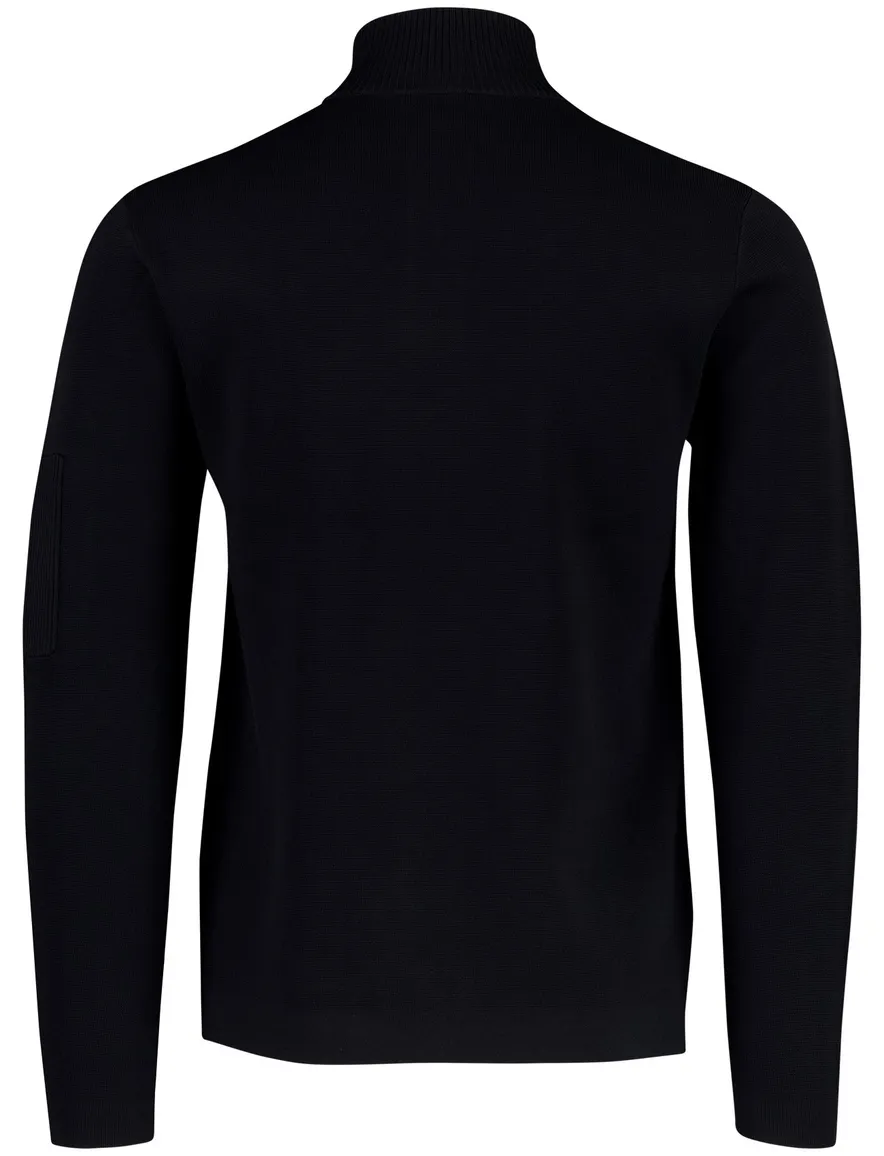 Genti trui half zip turtleneck donkerblauw