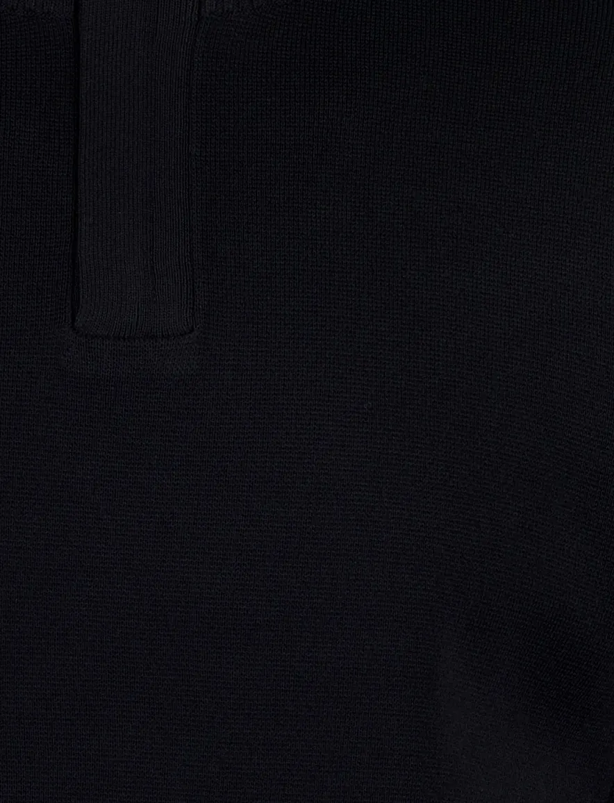 Genti trui half zip turtleneck donkerblauw