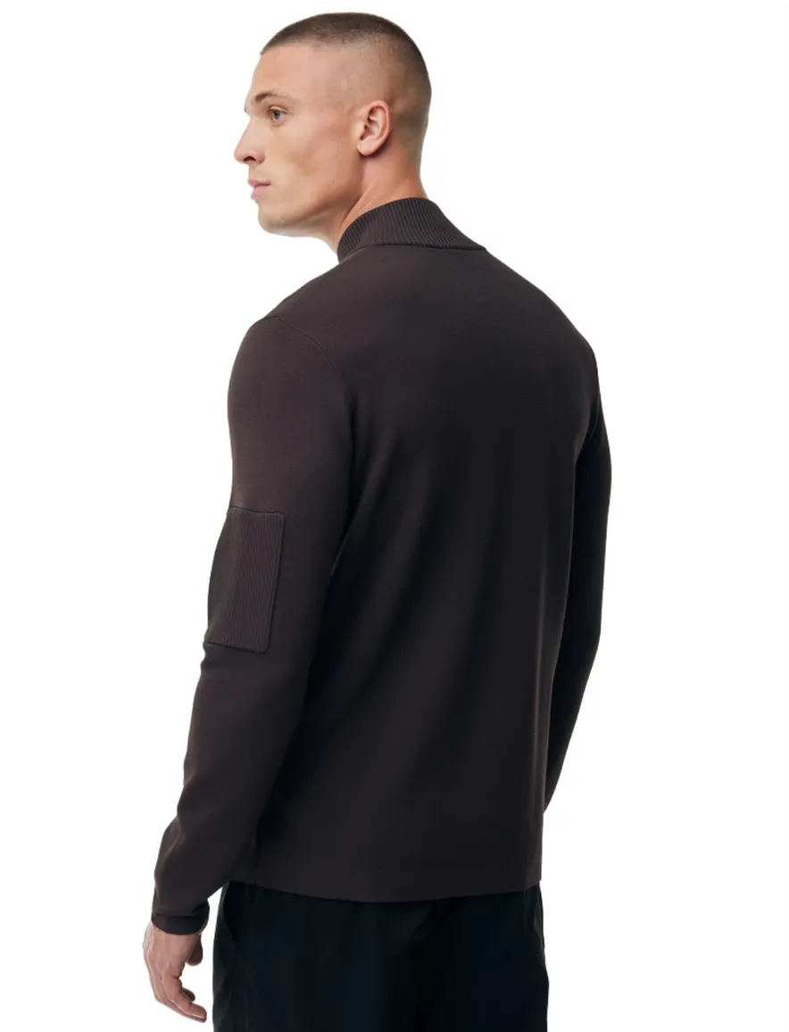 Genti trui bruin half zip turtleneck