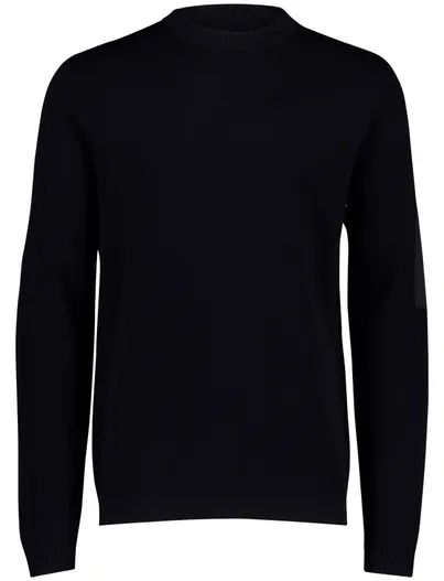 Genti Genti trui donkerblauw met zak op mouw