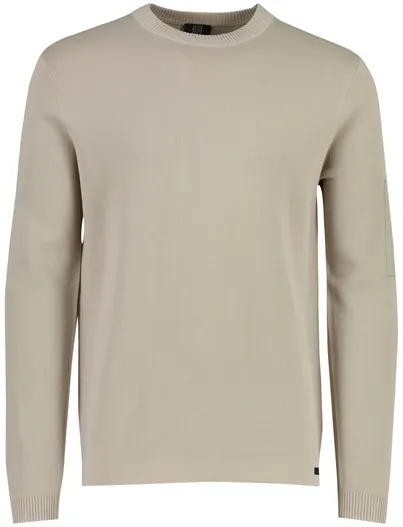 Genti Genti trui beige met zak op de mouw