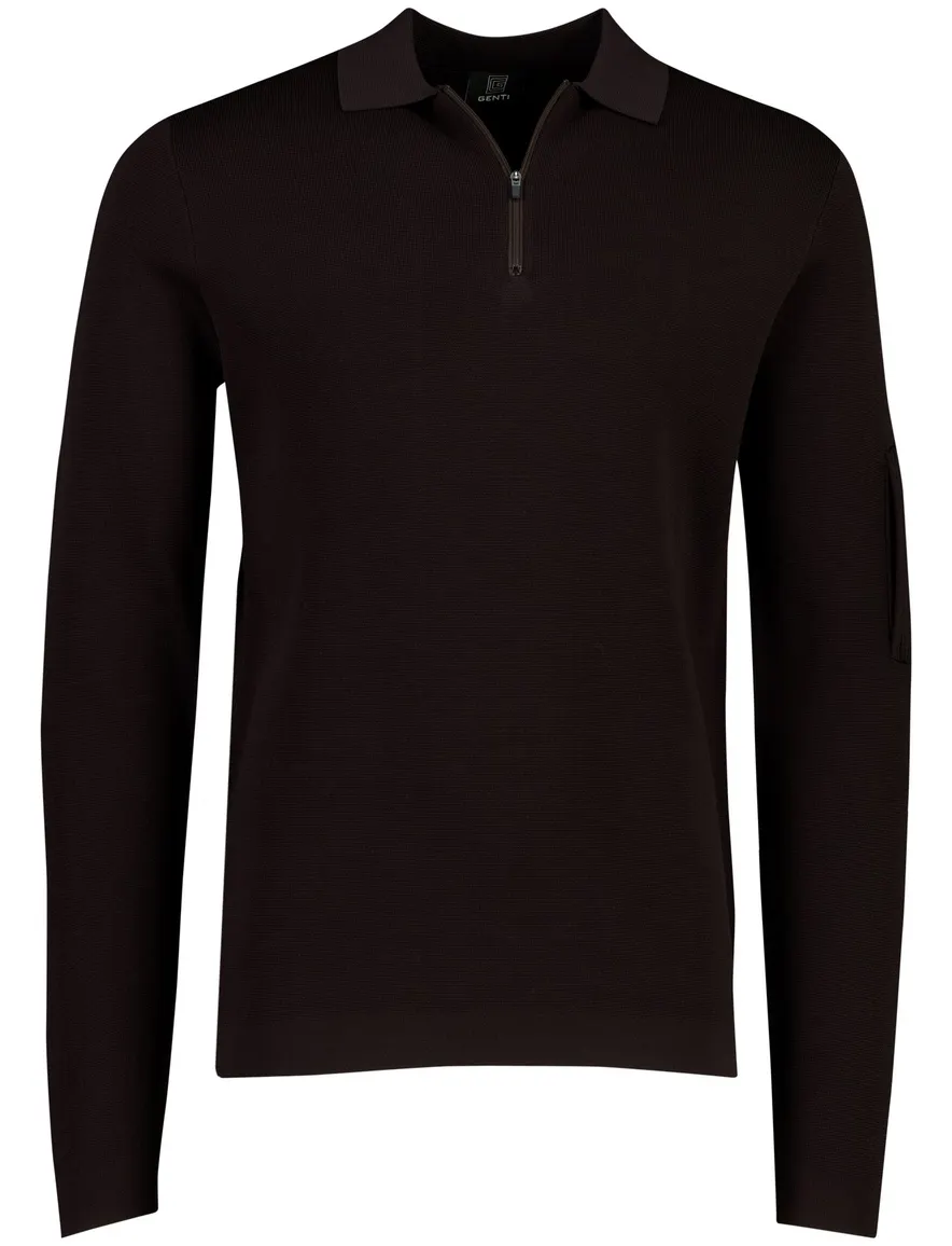 Poloshirt Genti zwart bruin