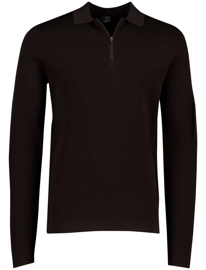 Poloshirt Genti zwart normale fit
