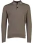 Genti poloshirt bruin effen lange mouwen