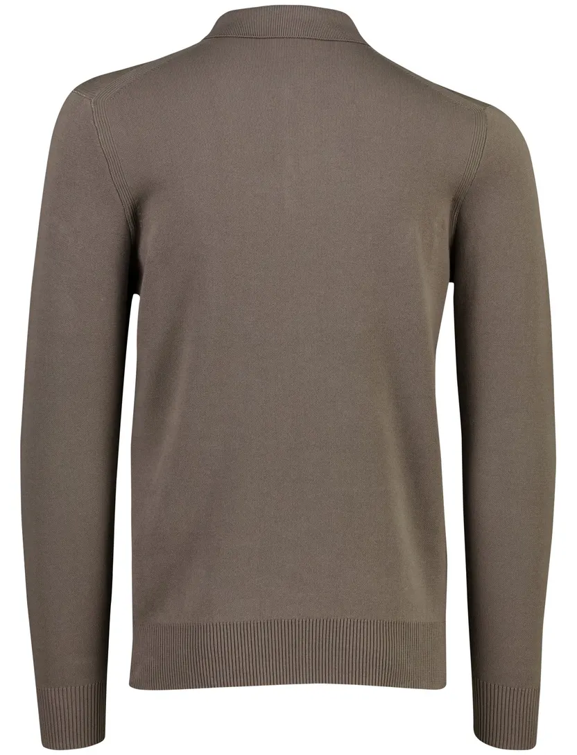 Poloshirt Genti bruin 2 knoops