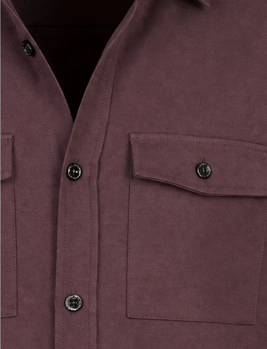 Overshirt Genti aubergine rood